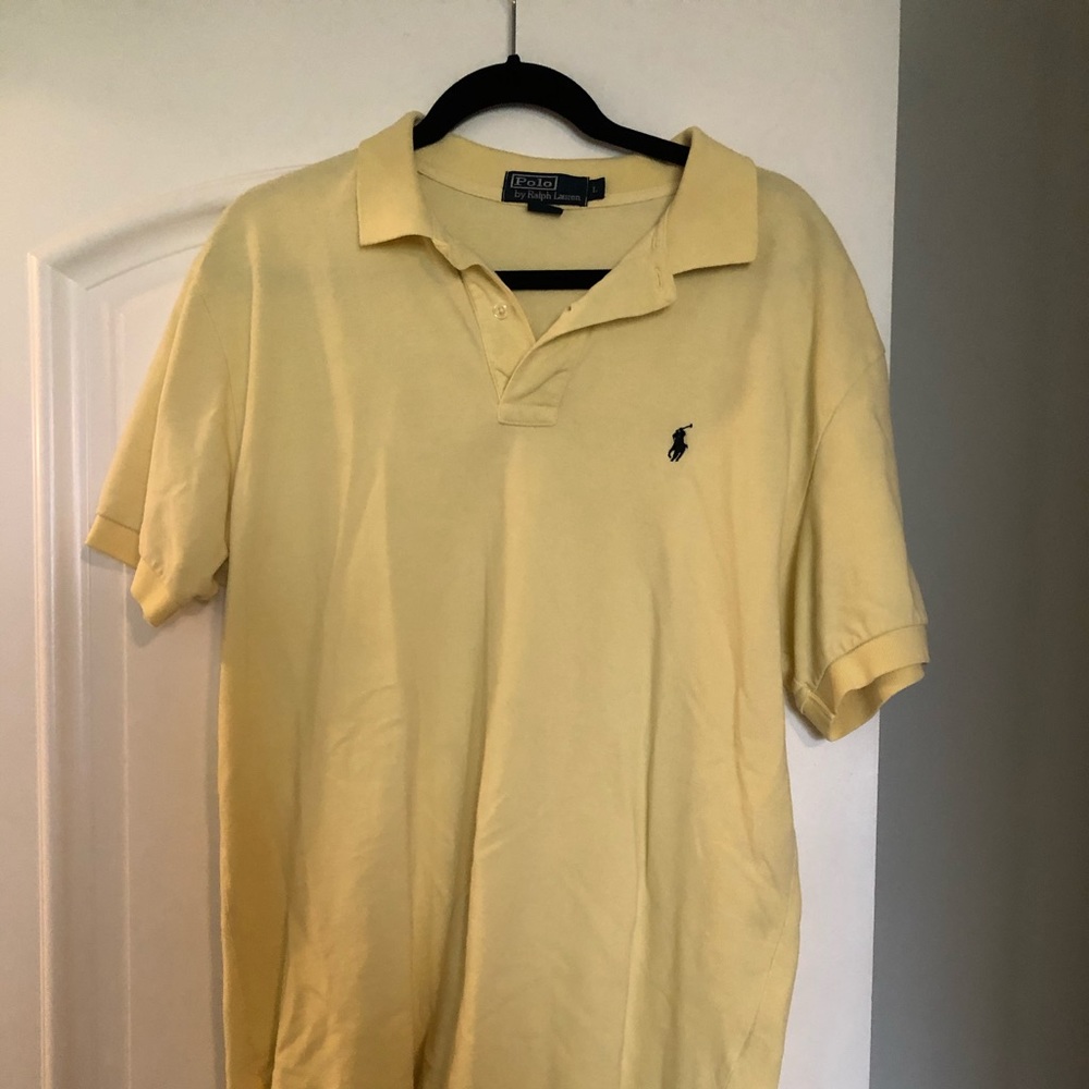 Men’s yellow polo shirt size large